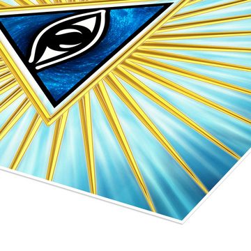 Posterlounge Poster Lava Lova, Allsehendes Auge Gottes, Symbol für Allwissenheit, Illustration
