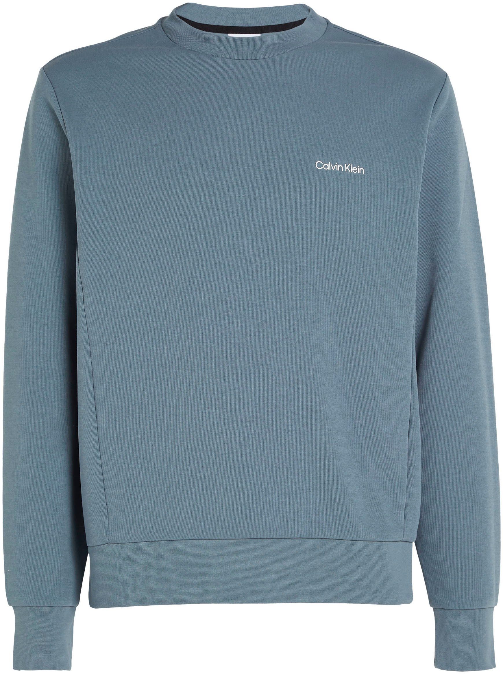 Rundhalsausschnitt REPREVE LOGO MICRO halsnahmen mit Tar Sweatshirt Calvin Grey Klein SWEATSHIRT