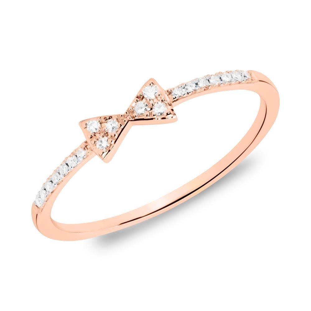 Unique Goldring Ring Schleife 14K Roség...