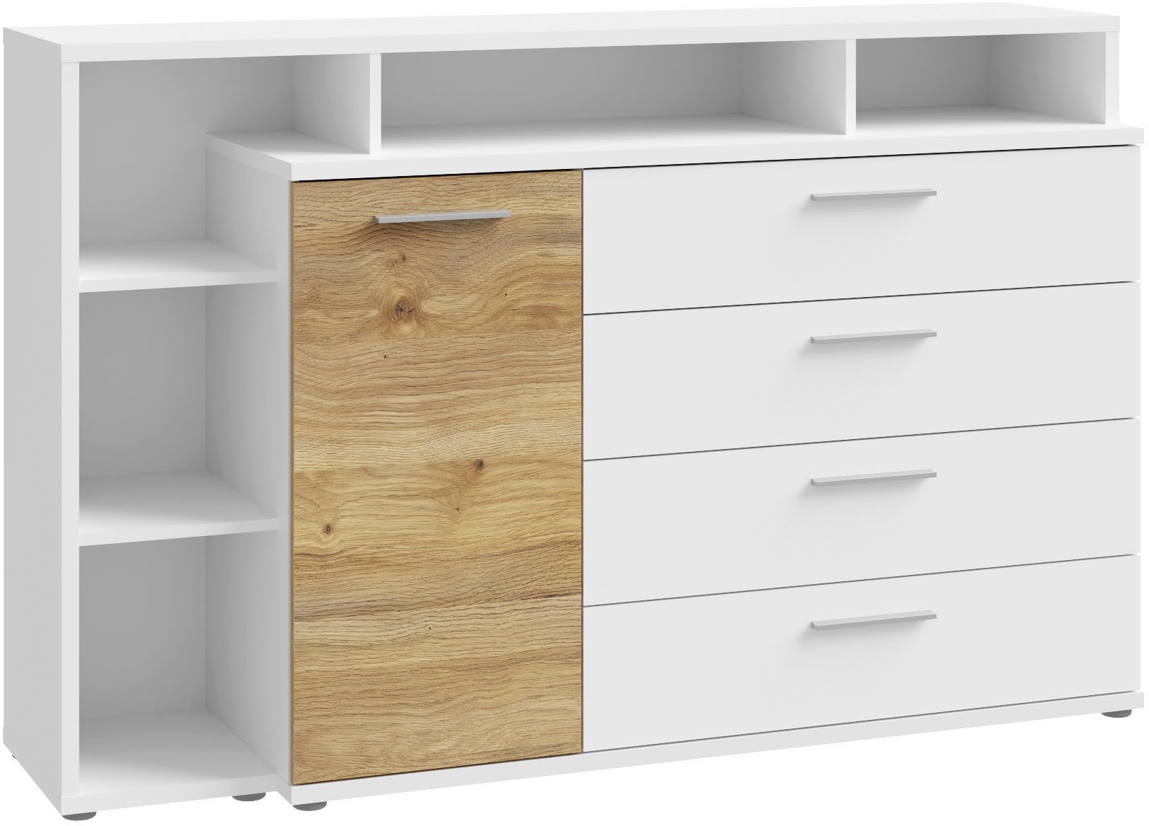 FORTE Kombikommode MAYACUS, modernes Sideboard, Stauraum, 4 Schubkästen, trendiges Dekor