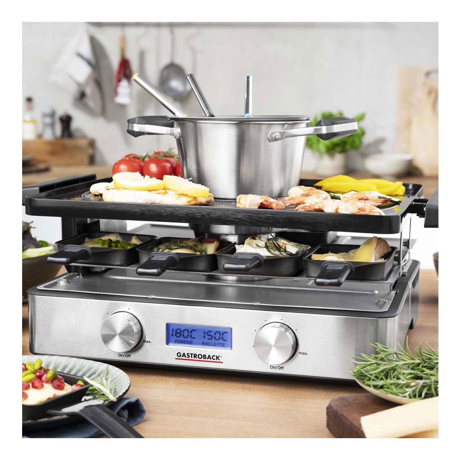 Gastroback Raclette Design Raclette Fondue Advanced Plus