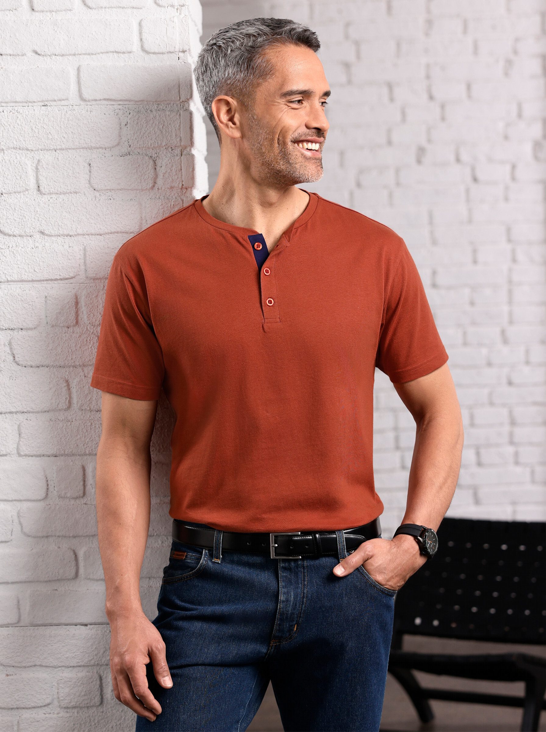 Sieh an! T-Shirt Rundhals-Shirt Kurzarm