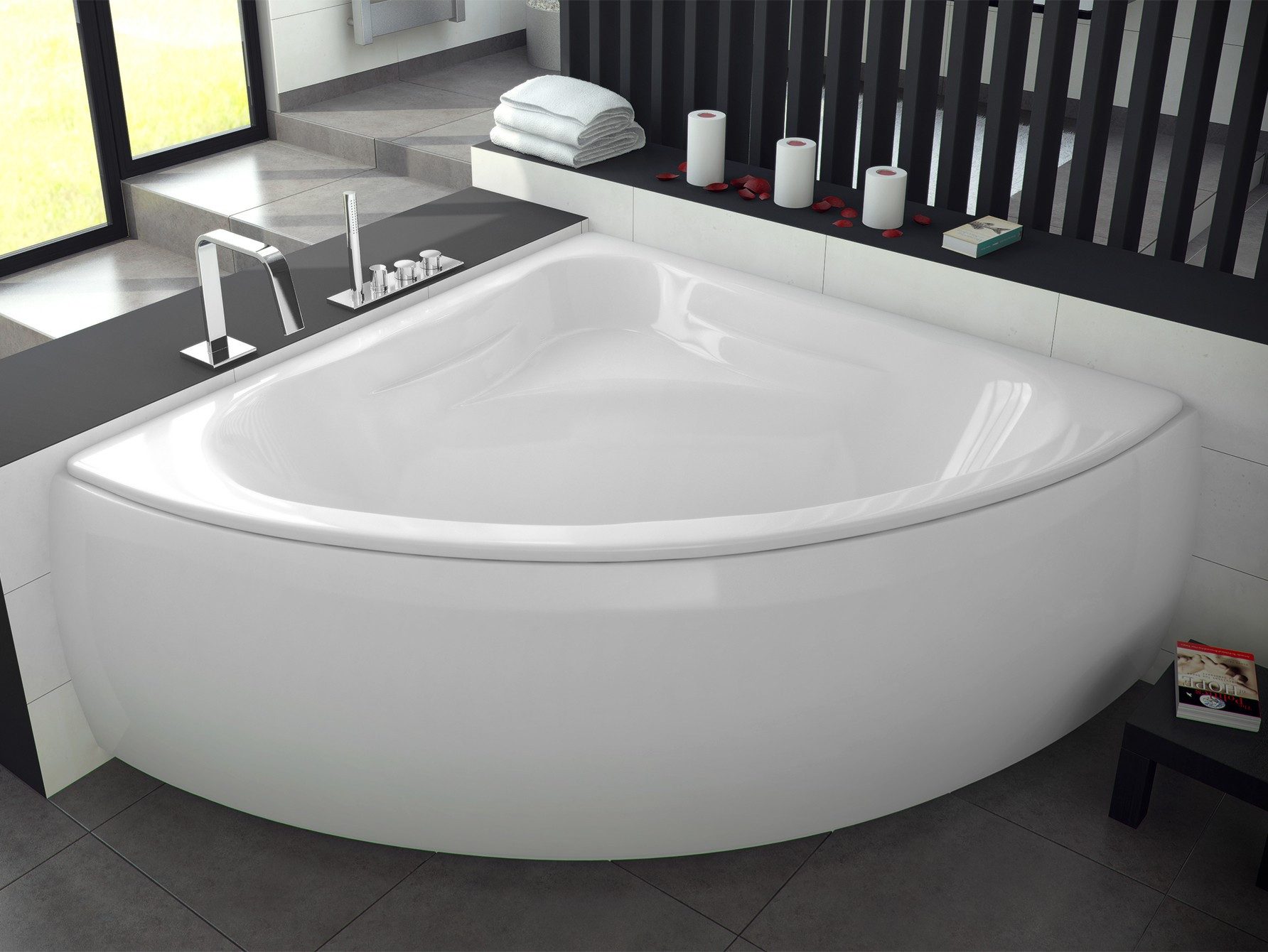 KOLMAN Badewanne Eckbadewanne Mia 120x120, Ablaufgarnitur günstig online kaufen