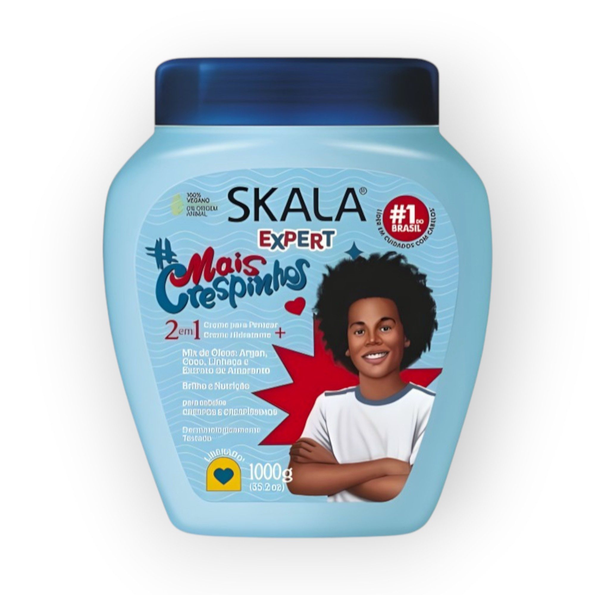 Skala Haarspülung Skala Haarmaske für lockiges/gekraustes Haar 1000 ml, Packung, vegan, kinderfreundlich, lockendefinierend