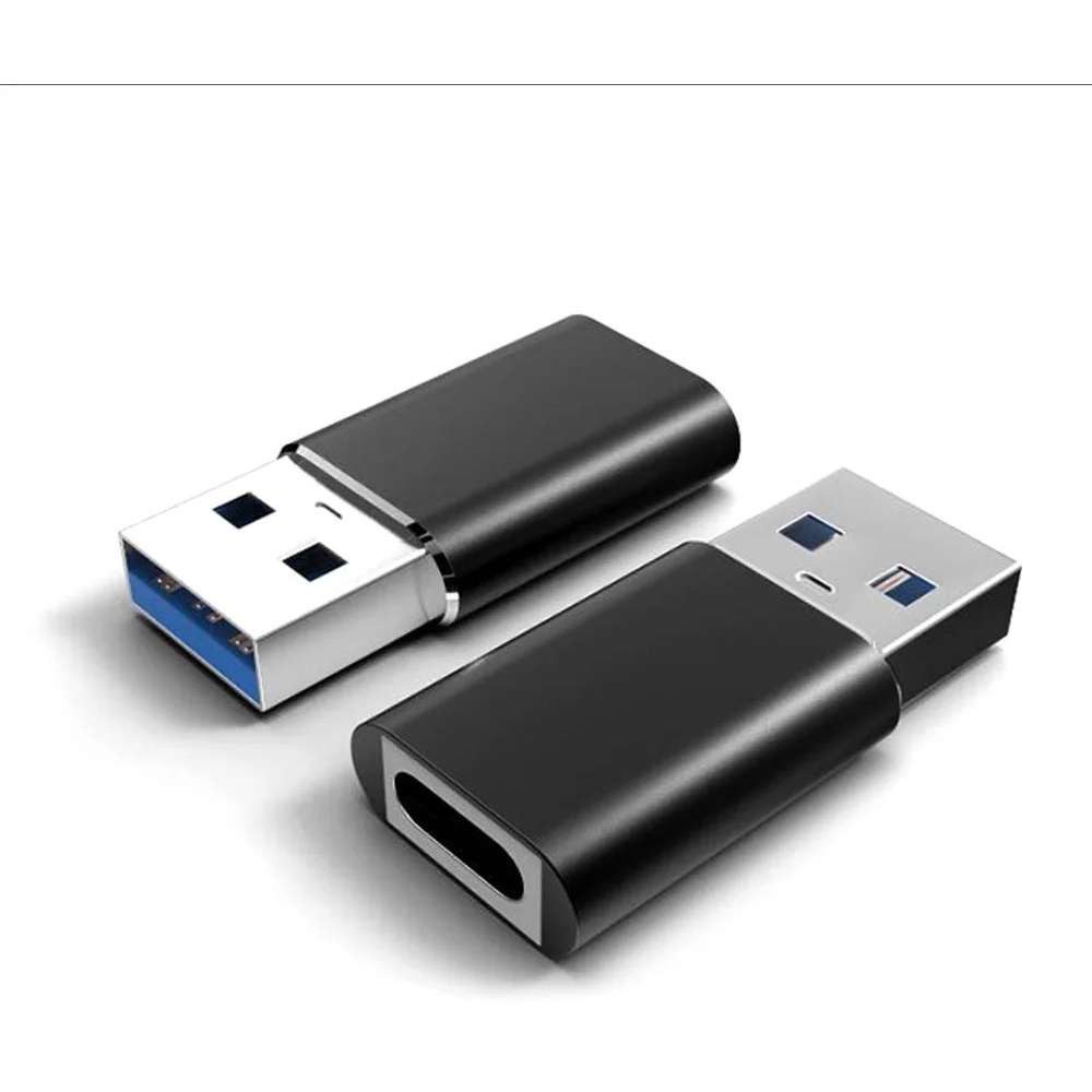 Raspberry Pi Adapter USB 3.0->USB-C S/B black USB-A 3.0 Stecker -> USB-C Buchse Computer-Adapter