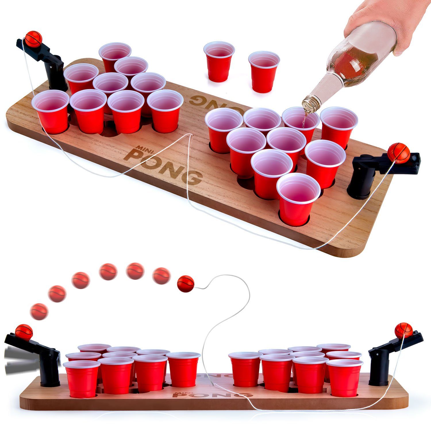 Goods+Gadgets Spieltisch Mini Beer-Pong Spiel, (Bierpong-Tisch mit Bechern) günstig online kaufen