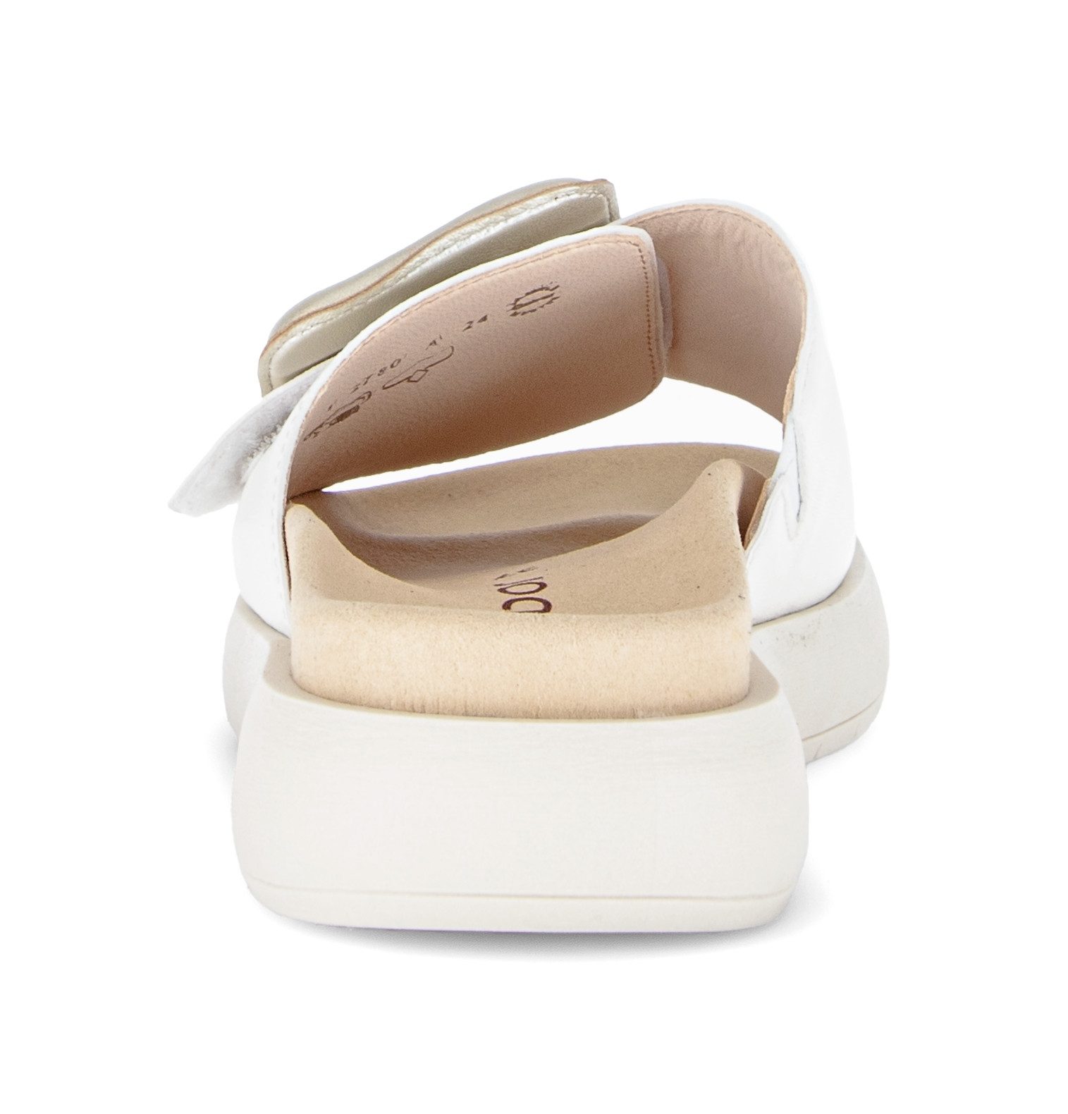 Gabor Pantolette Plateau, Schlupfschuh, Sommerschuh mit großer Zierschnalle