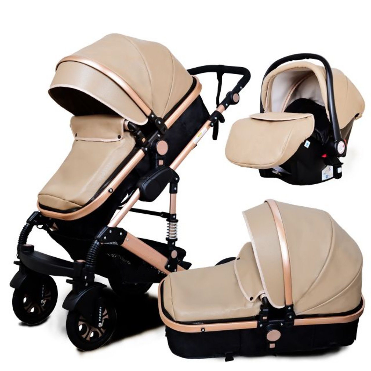 Kombi-Kinderwagen Babyschale Baby Buggy Babywanne Dinner Platte Moskitonetz