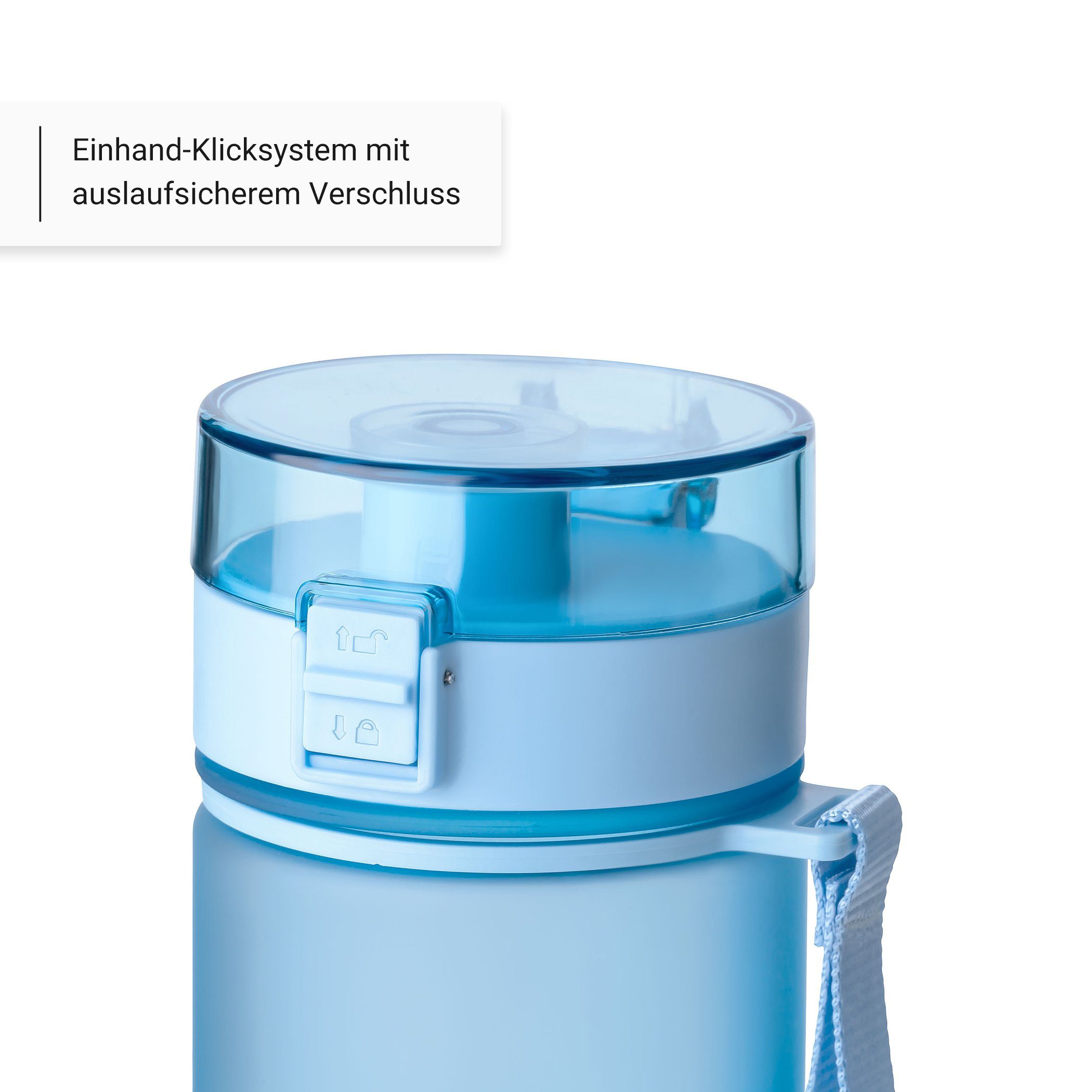 auslaufsicher Hell Geruchs- 1L, frei, Kohlensäure Blau, geeignet, und Geschmacksneutral, - BPA Trinkflasche auslaufsicher Vinsun Trinkflasche Kohlensäure,