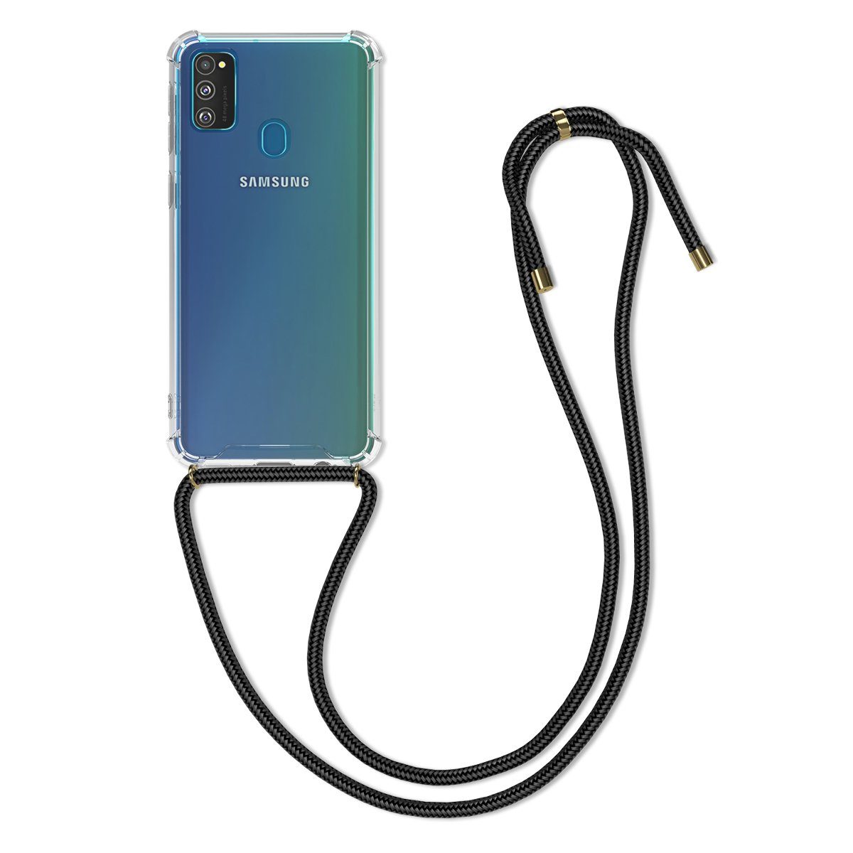 kwmobile Etui Necklace Case für Samsung Galaxy M30s, Hülle Silikon mit Handykette - Band Handyhülle