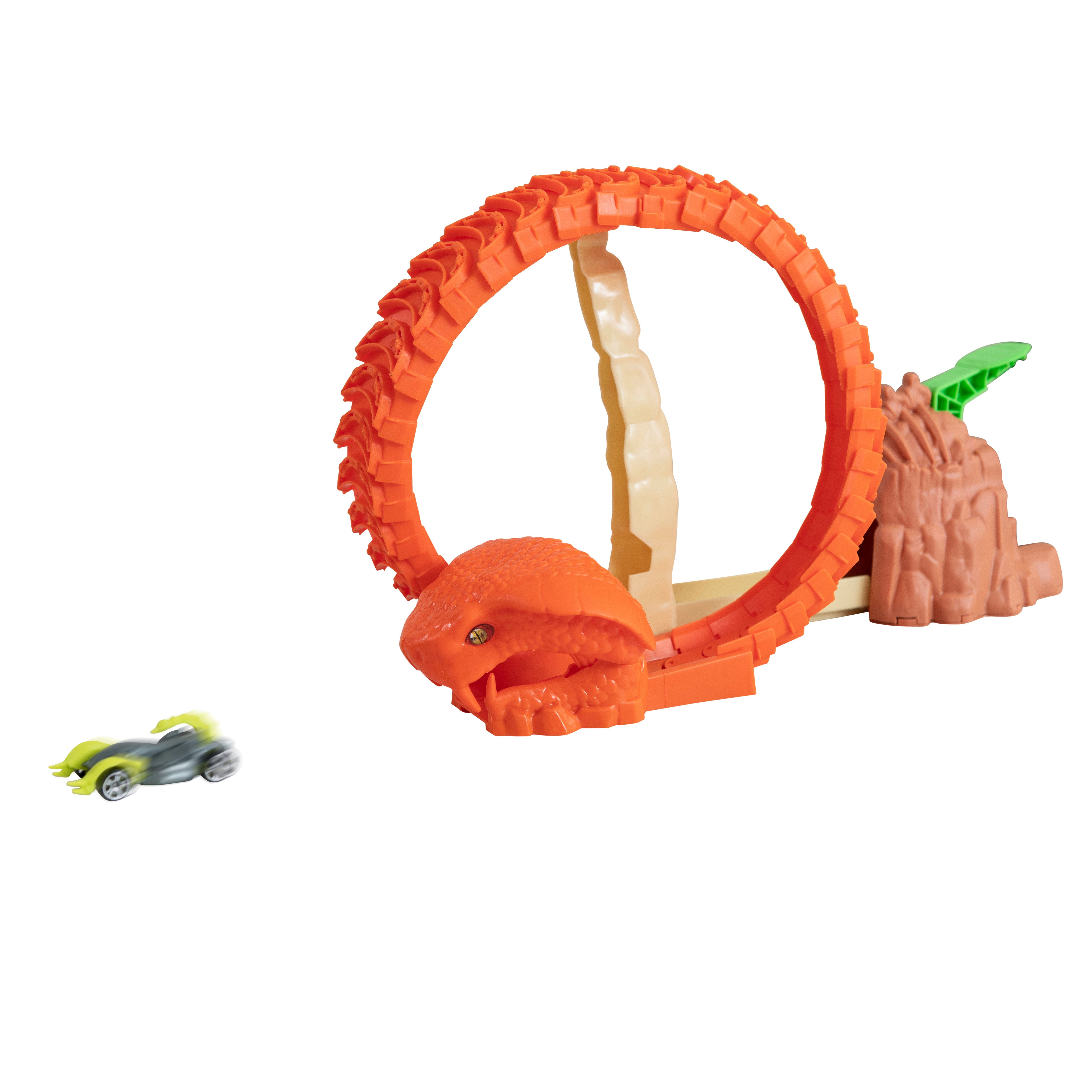 HTI Rennbahn-Auto Teamsterz Serpent Strike Beast Machines Schlangen Rennstrecke, mit Beast Machines Rennwagen