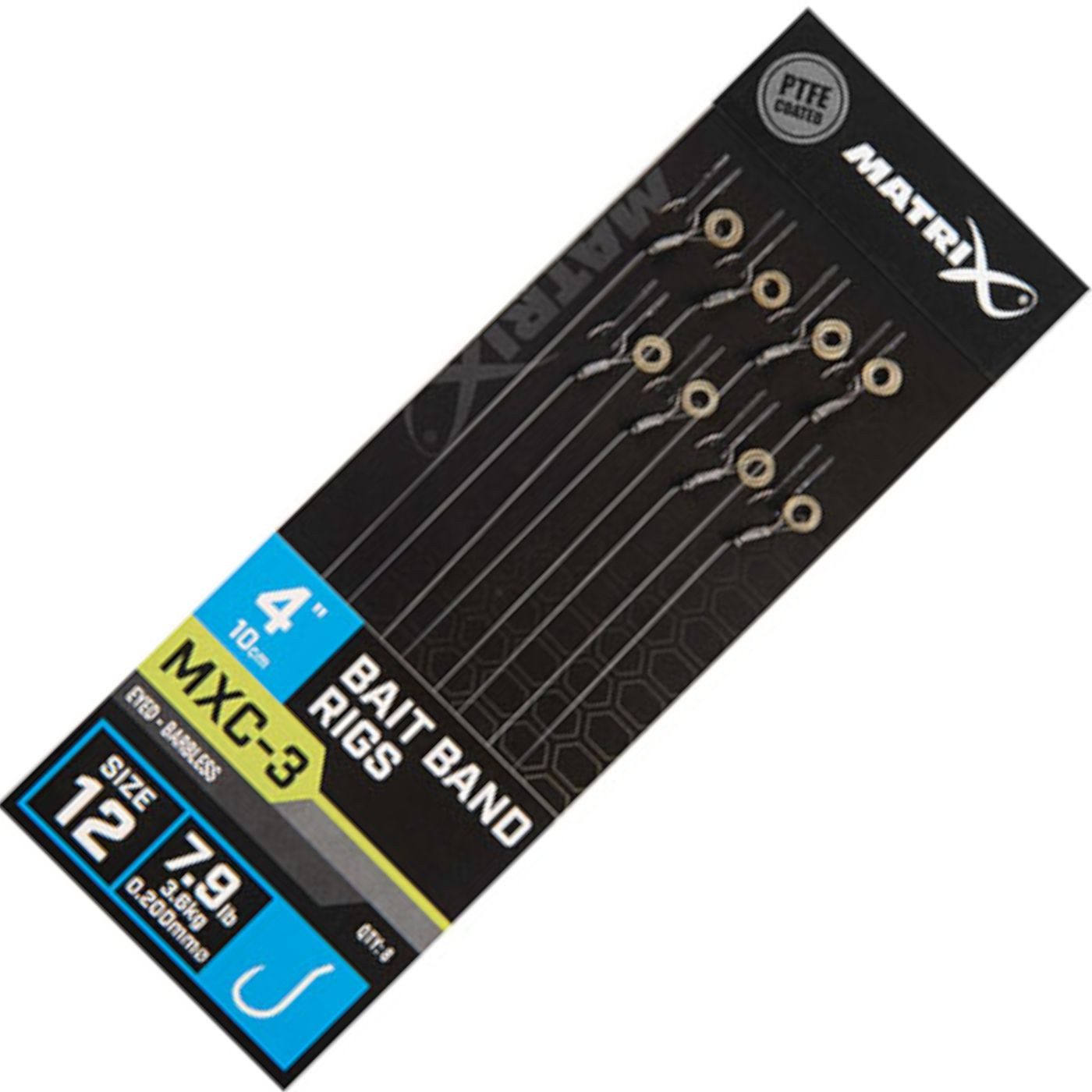 Feederhaken Fox Matrix MXC-3 Barbless Bait Bands Rigs - 8 Vorfächer