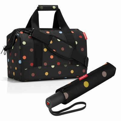 REISENTHEL® Schultertasche allrounder M Set Dots (Set, 2-tlg), mit umbrella pocket duomatic