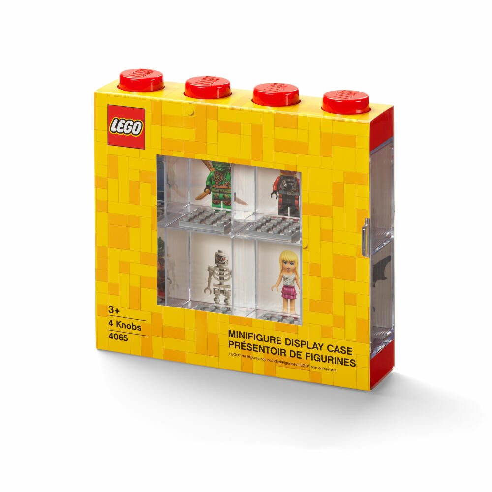 NHG Vitrine LEGO Minifigure Display Case 8 - Red perfekt für LEGO-Figuren