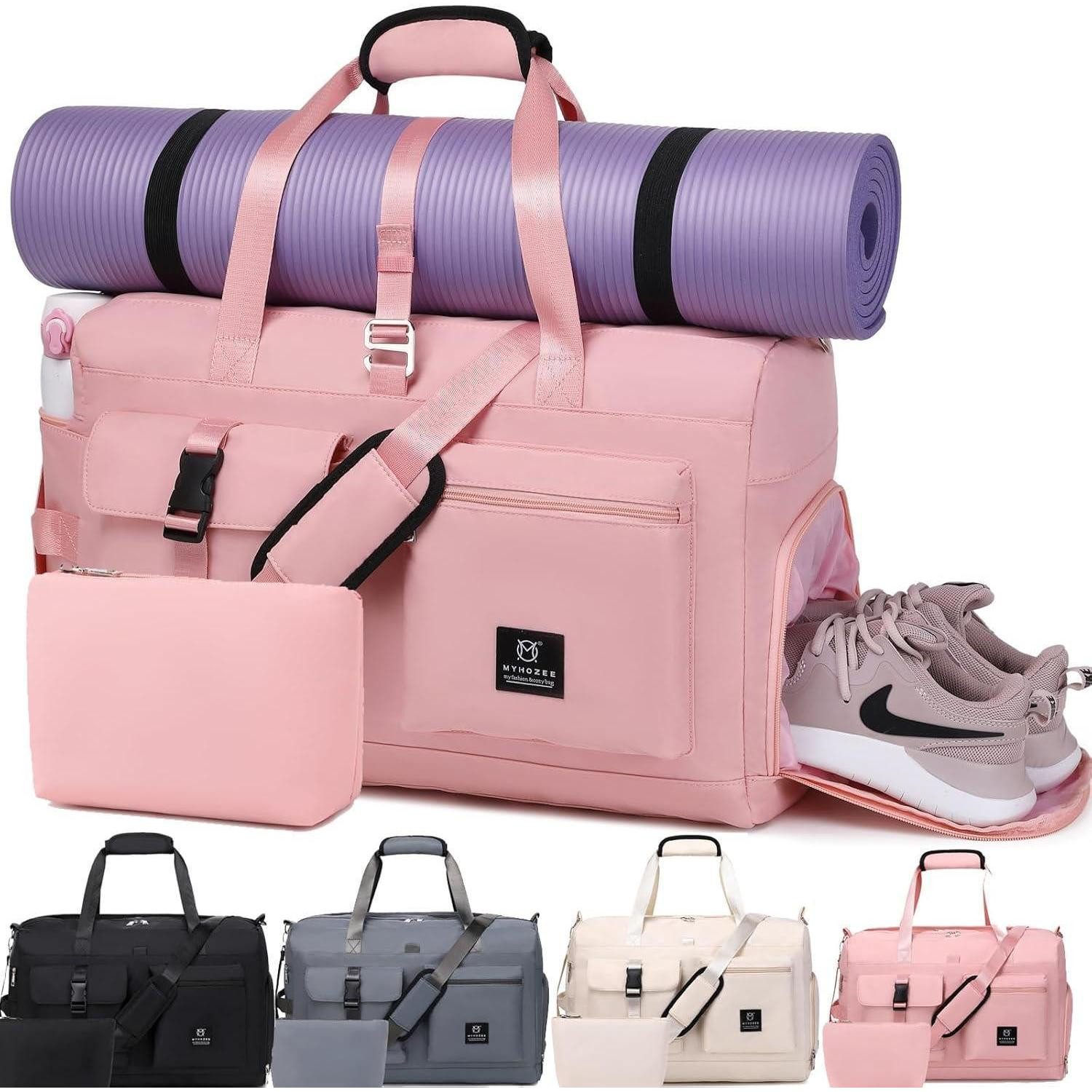 Reisetasche Damen Reisetasche 40L Weekender Sporttasche mit Schuhfach