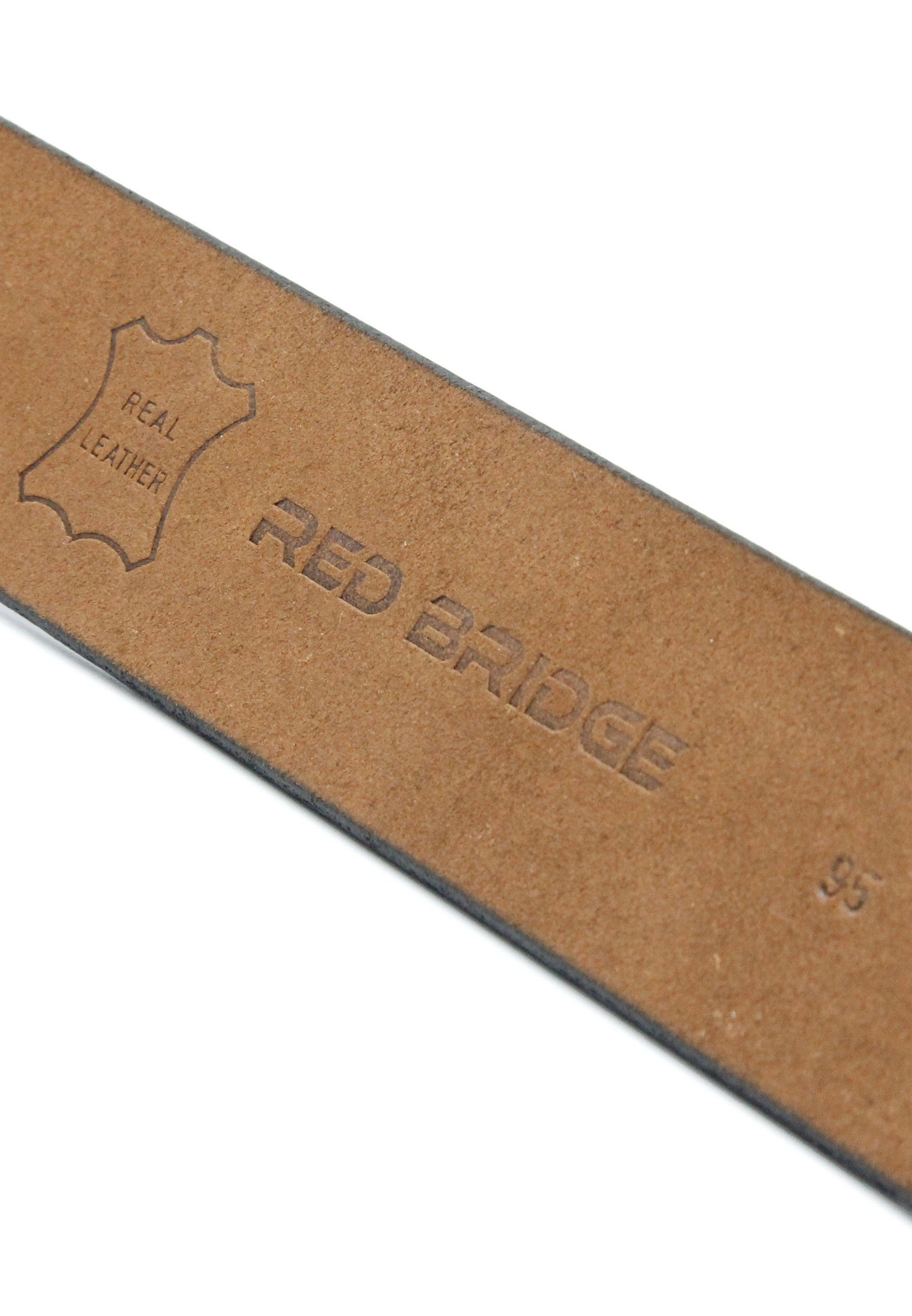 braun Ledergürtel RedBridge schlichtem in Frisco Design