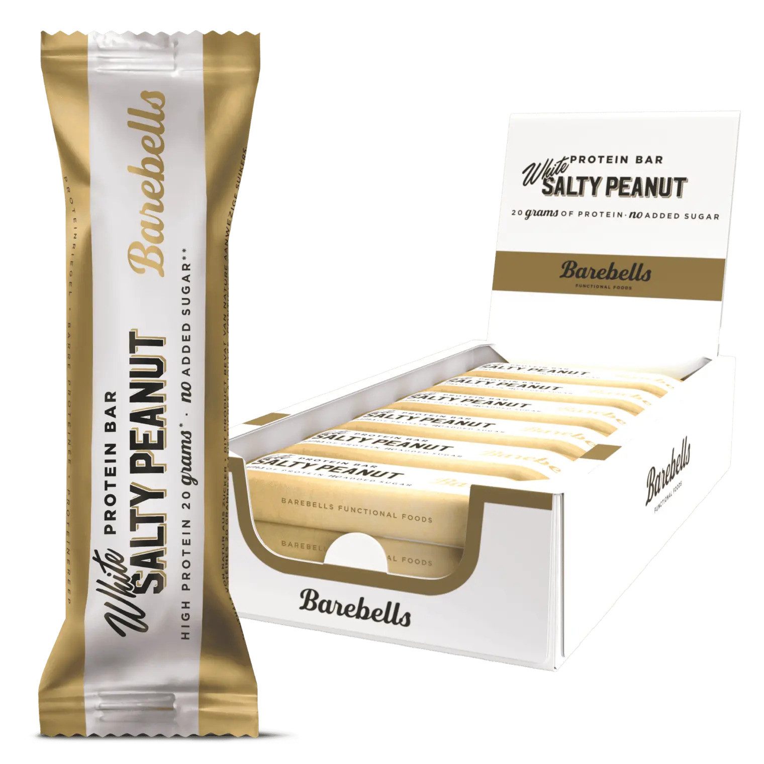 Barebells Protein Bars 12x 55g - White Salty Peanut Riegel, 660 g, Riegel