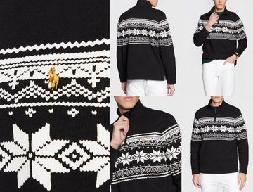 Ralph Lauren Strickpullover POLO RALPH LAUREN Norweger Pullover Troyer Sweater Sweatshirt Christma