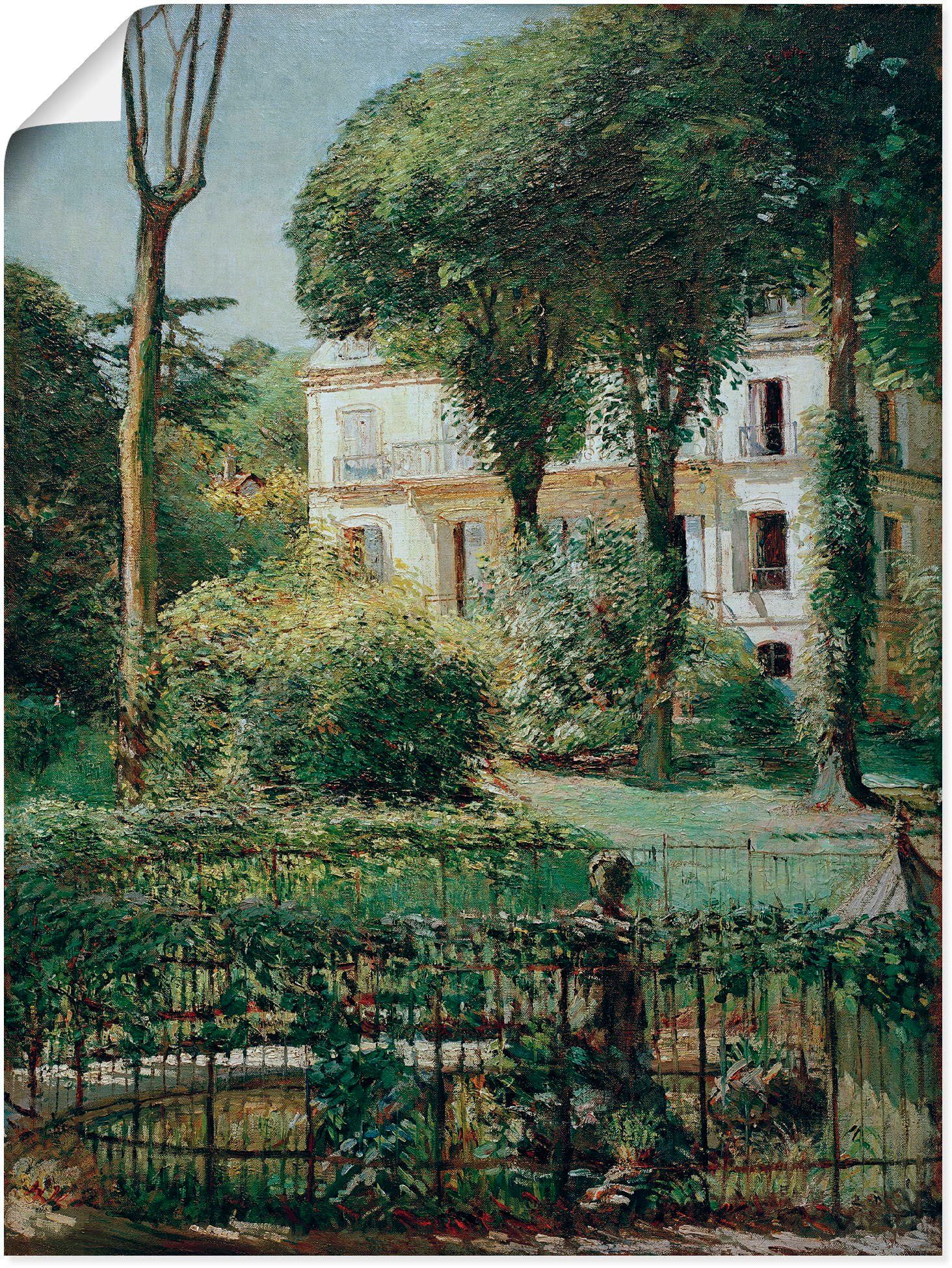 Artland Wandbild Villa in Paris, Gartenbilder (1 St), als Alubild, Leinwandbild, Wandaufkleber oder Poster in versch. Größen