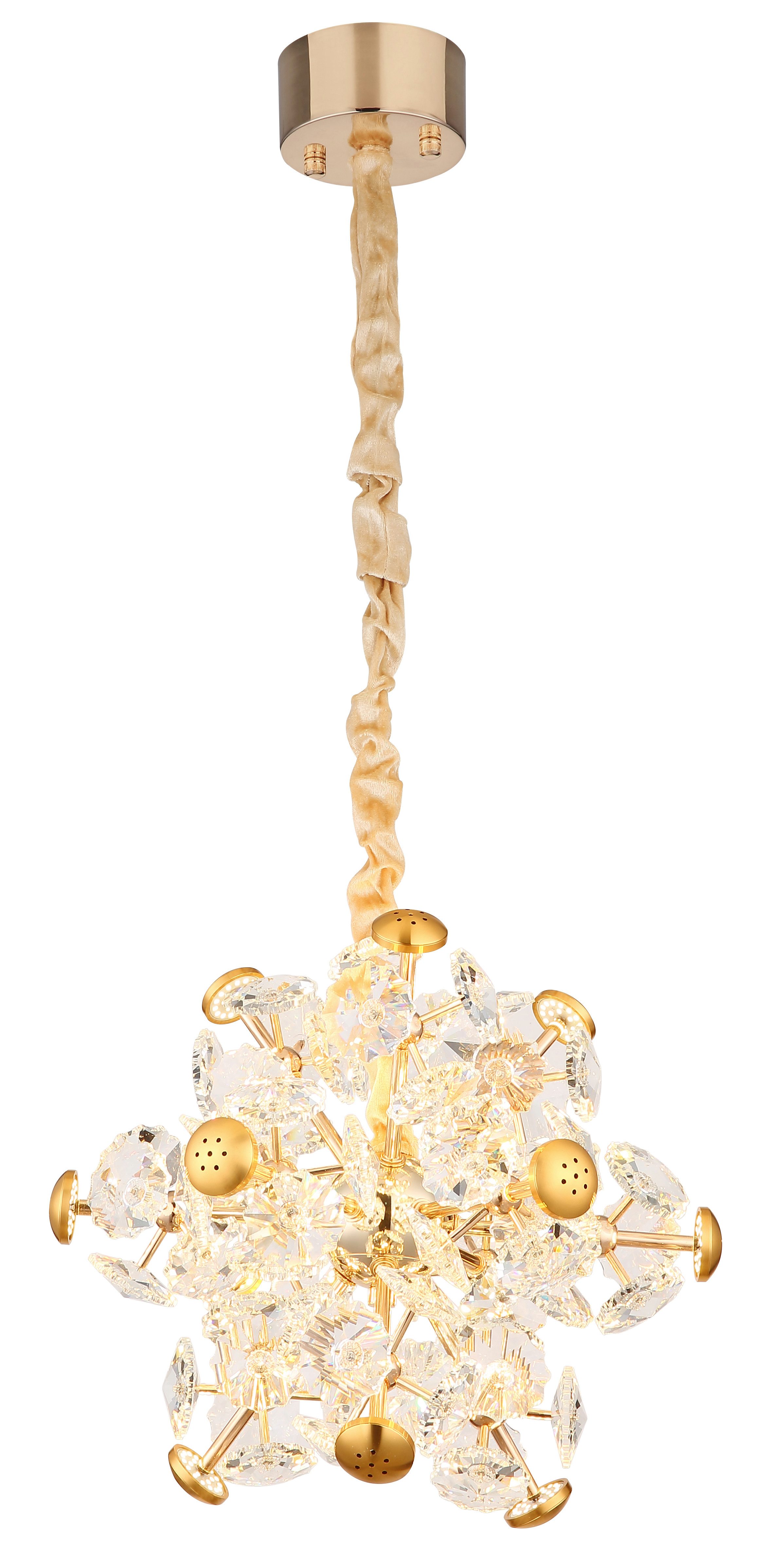 GLOBO LIGHTING LED Pendelleuchte FLORIELLA, LED fest integriert, Warmweiß, Hängelampe/Hängeleuchte/Wohnzimmer/Esstisch/elegant