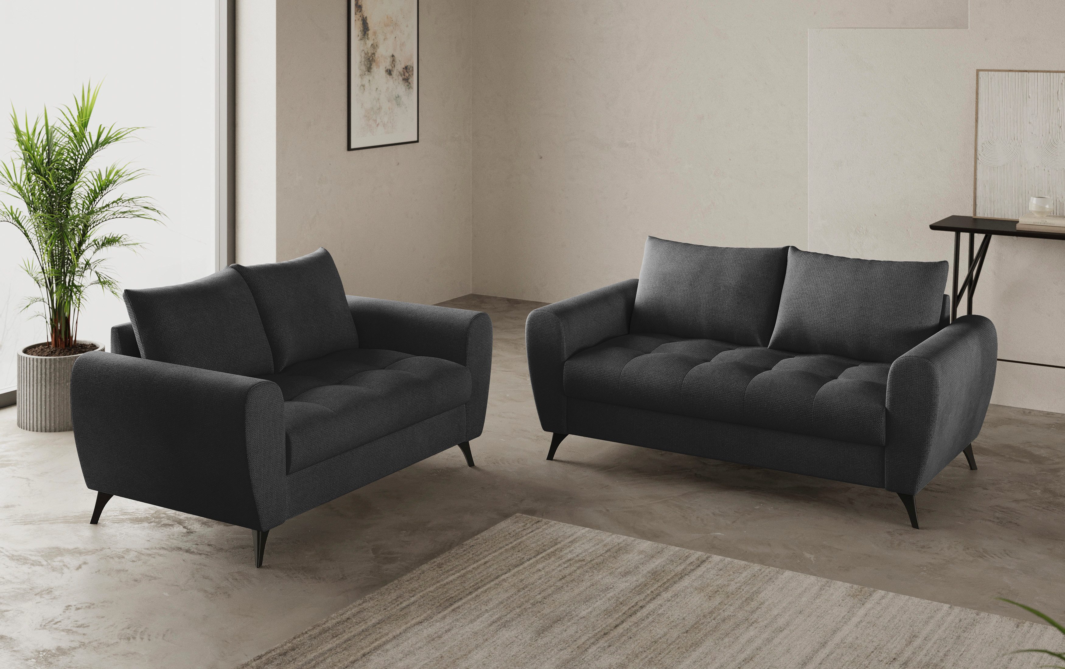 Mr. Couch 2,5-Sitzer Blackburn II, Wahlweise mit Kaltschaumpolsterung bis 140 kg belastbar