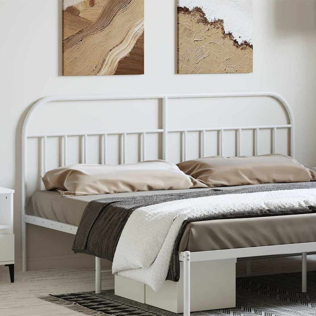 vidaXL Bett Ersatz-Kopfteil Metall Weiß 193 cm (1-tlg)