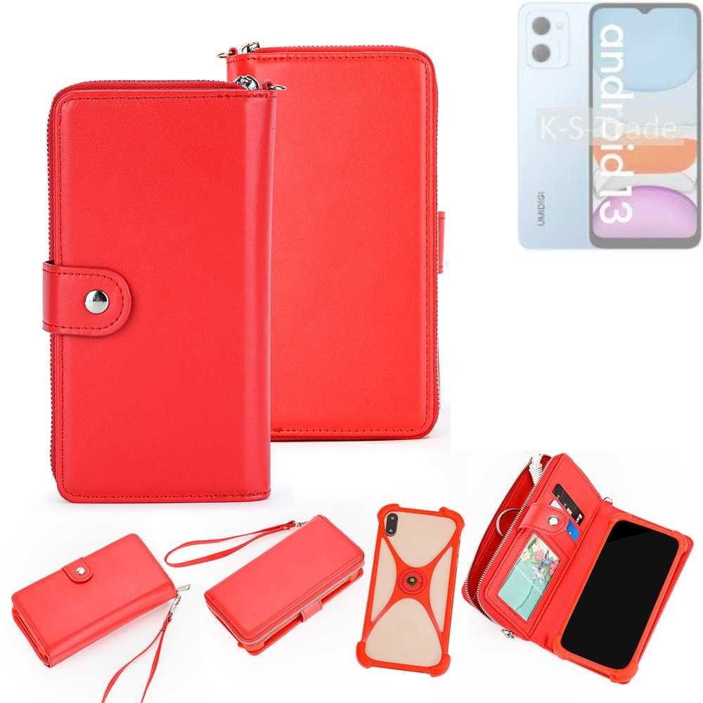 K-S-Trade Handyhülle für UMIDIGI G2, 2in1 Schutzhülle Portemonnee Handyhülle mit Bumper Hülle Case