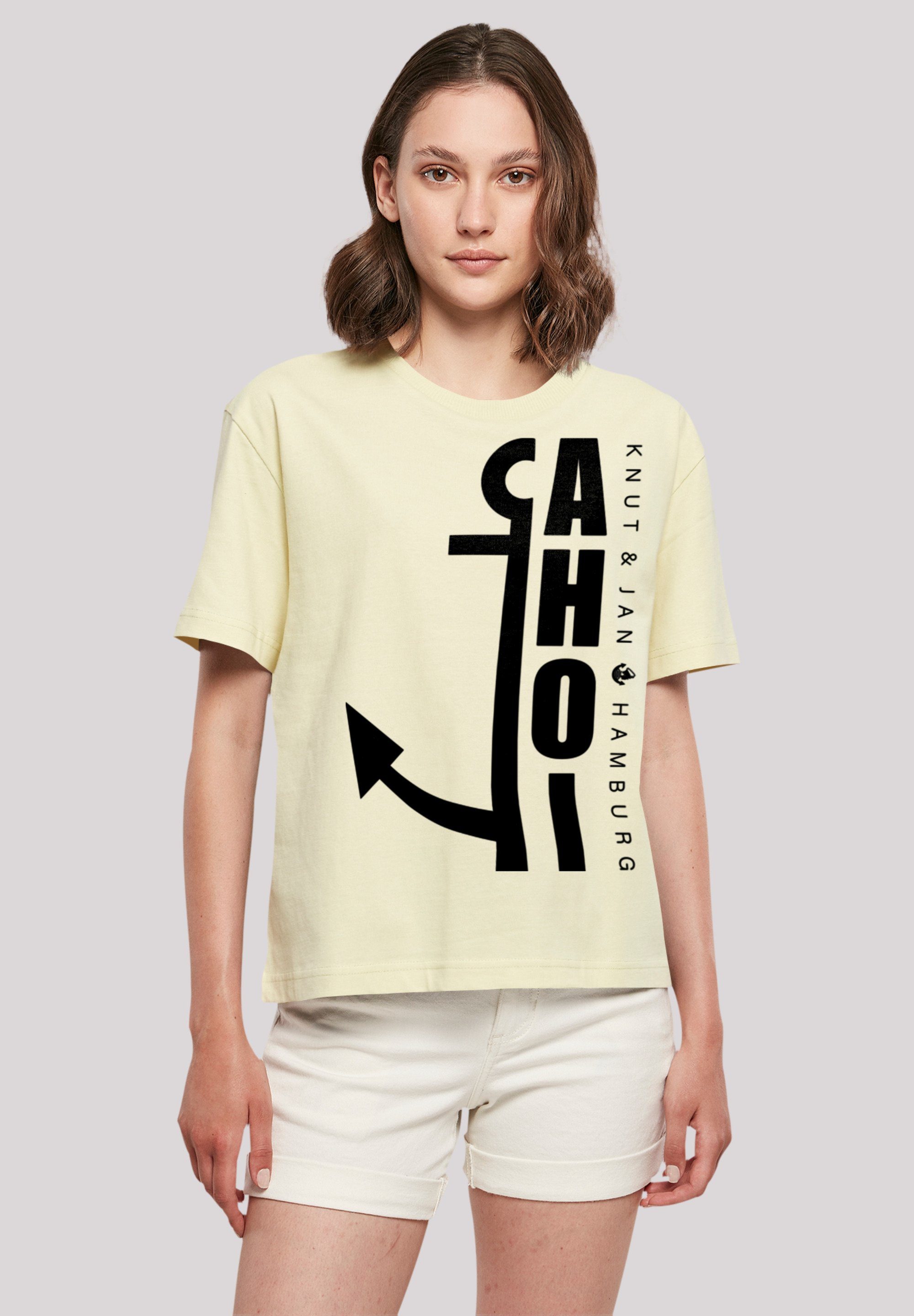 F4NT4STIC T-Shirt Ahoi Anker Knut & Jan Hamburg Print, Ladies Everyday Tee  Ahoi Anker Knut & Jan Hamburg