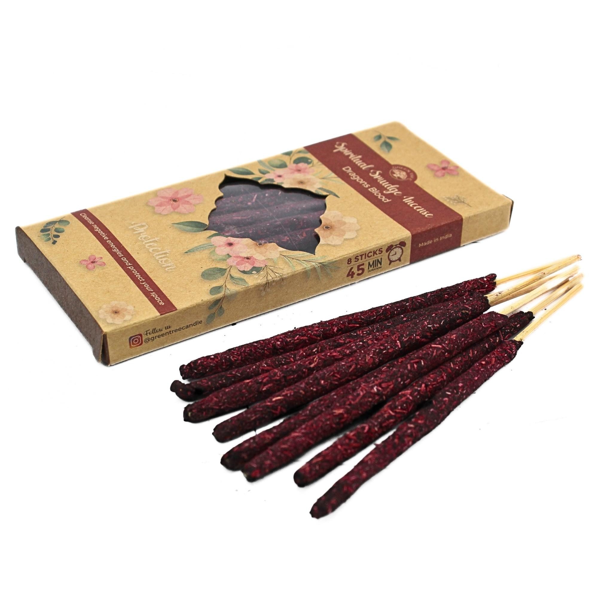 Green Tree Räucherstäbchen Green Tree Spiritual Smudge Incense "Dragon Blood Protection", 8 dicke
