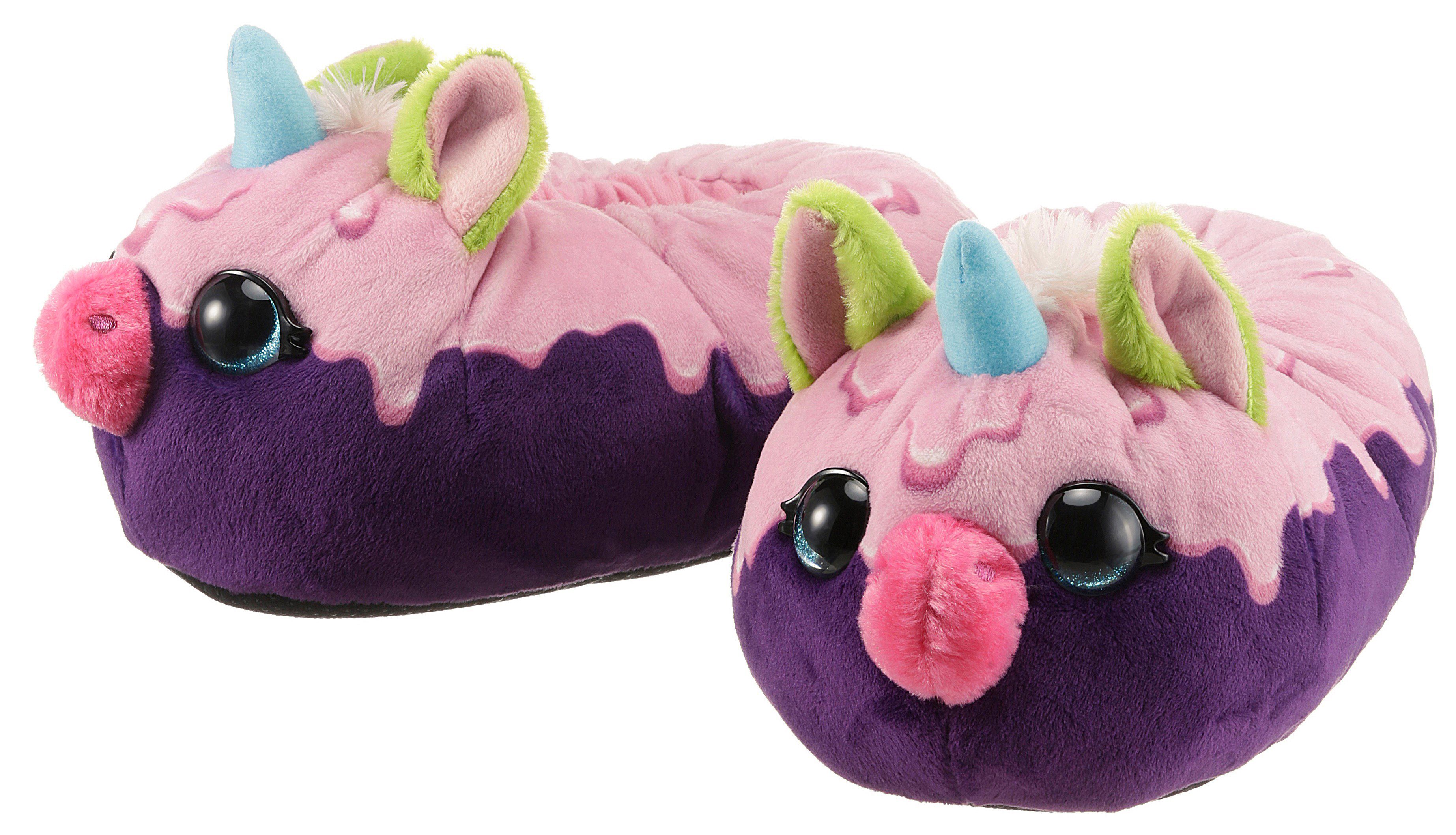 Nici NICIdoo Einhorn Plüsch Hausschuhe Einhorn Hausschuh im farbenfrohen Look