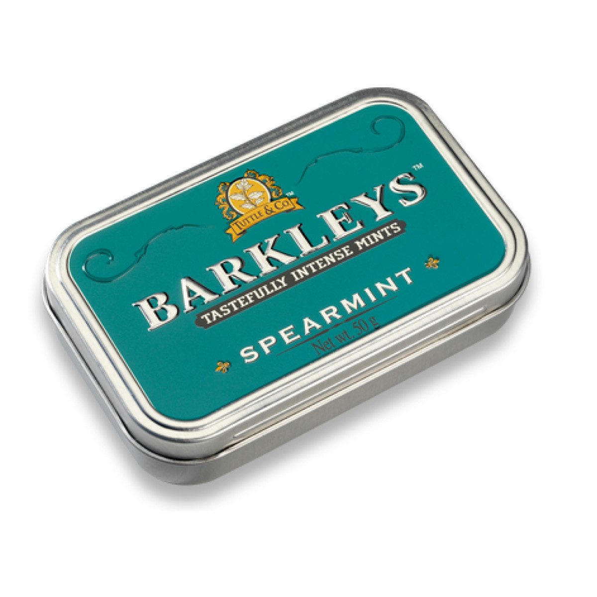 BARKLEYS Süßigkeit, Barkleys Spearmint mit Pfefferminz Geschmack in einer Metalldose 50g