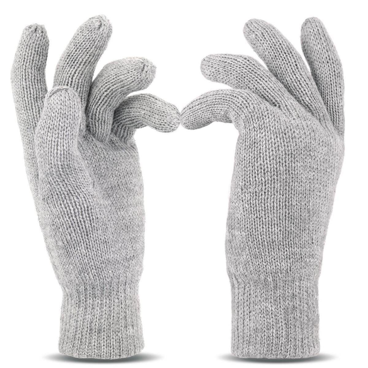 Tarjane Strickhandschuhe 3M Thinsulate Unisex Handschuhe Grau
