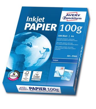 Avery Zweckform Druckerpapier Avery Zweckform Bright White Inkjet Papier A4 500 Sheets Druckerpap...