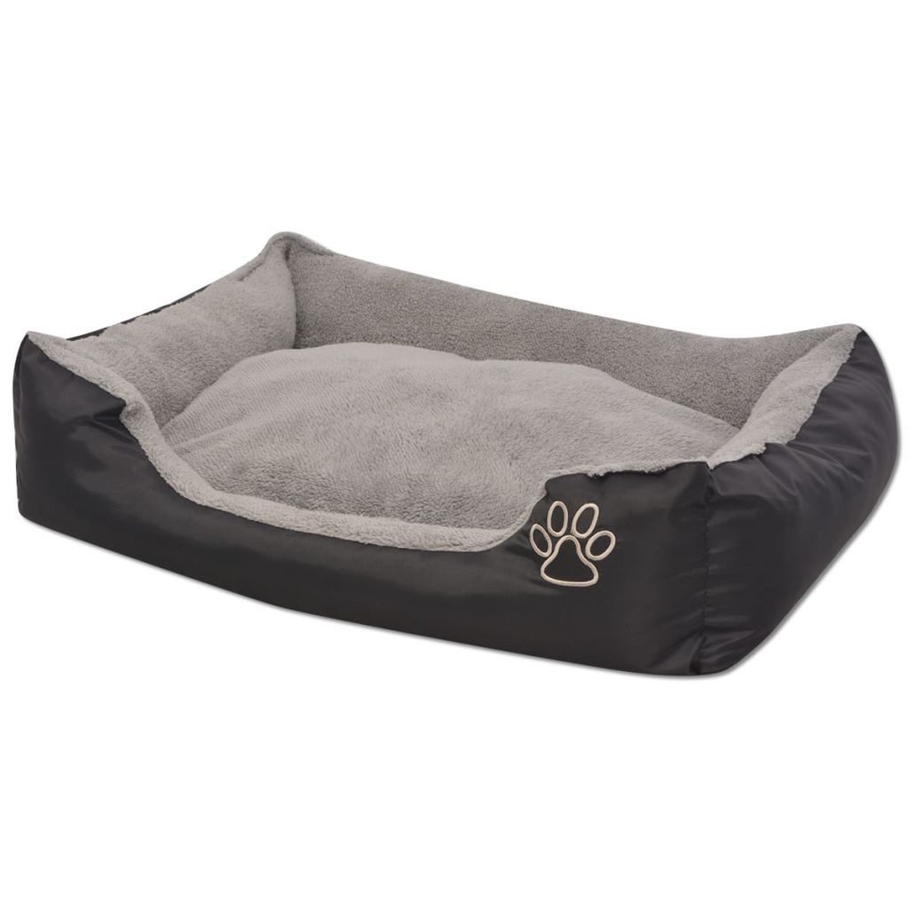 Thumbnail - vidaXL Hundekorb Hundebett mit gepolstertem Kissen Größe M Schwarz Körbchen Hund