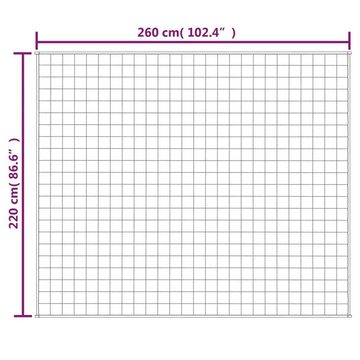 Bettüberwurf Gewichtsdecke Hellcreme 220x260 cm 11 kg Stoff, vidaXL