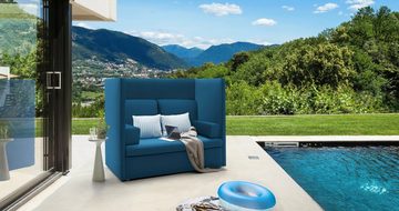 DOMO collection Loungesofa Sonce für Terrasse, Garten und Balkon, Speziell für Outdoor, witterungsbeständig, mit Strandkorb-Feeling