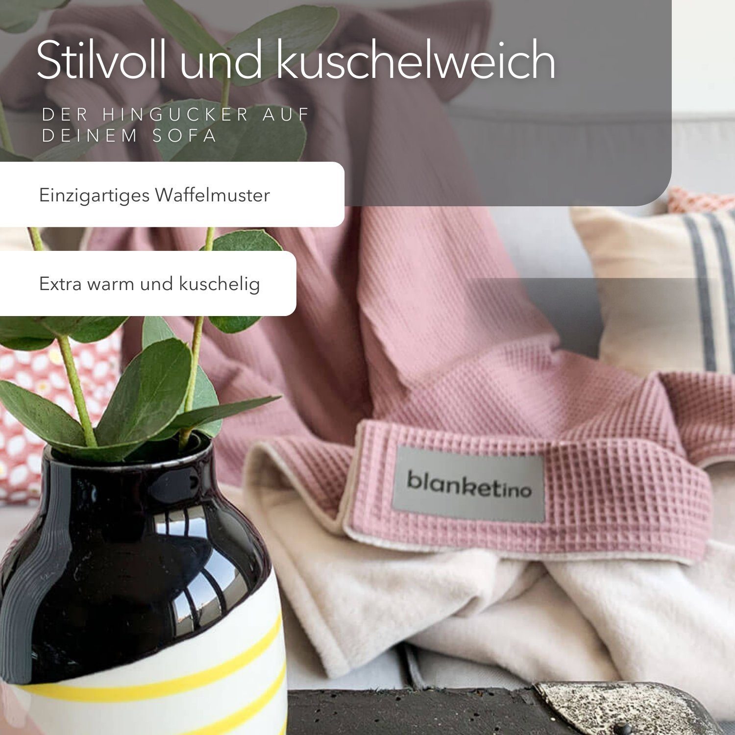 Wohndecke flauschige Kuscheldecke, wärmende Couchdecke, blanketino, günstig online kaufen