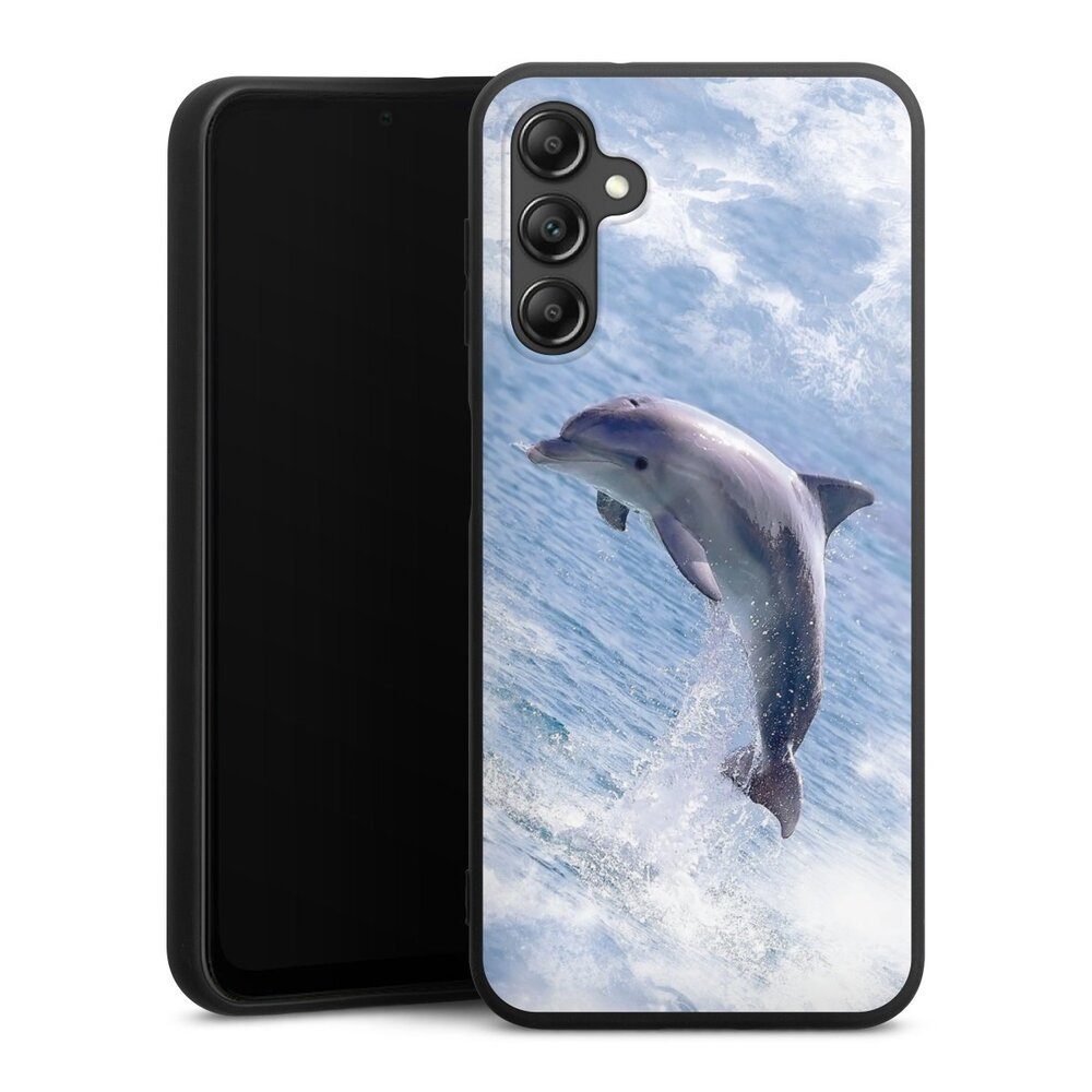 DeinDesign Handyhülle Delfine Meer Wal Springender Delphin, Samsung Galaxy A14 5G Silikon Hülle Premium Case Handy Schutzhülle