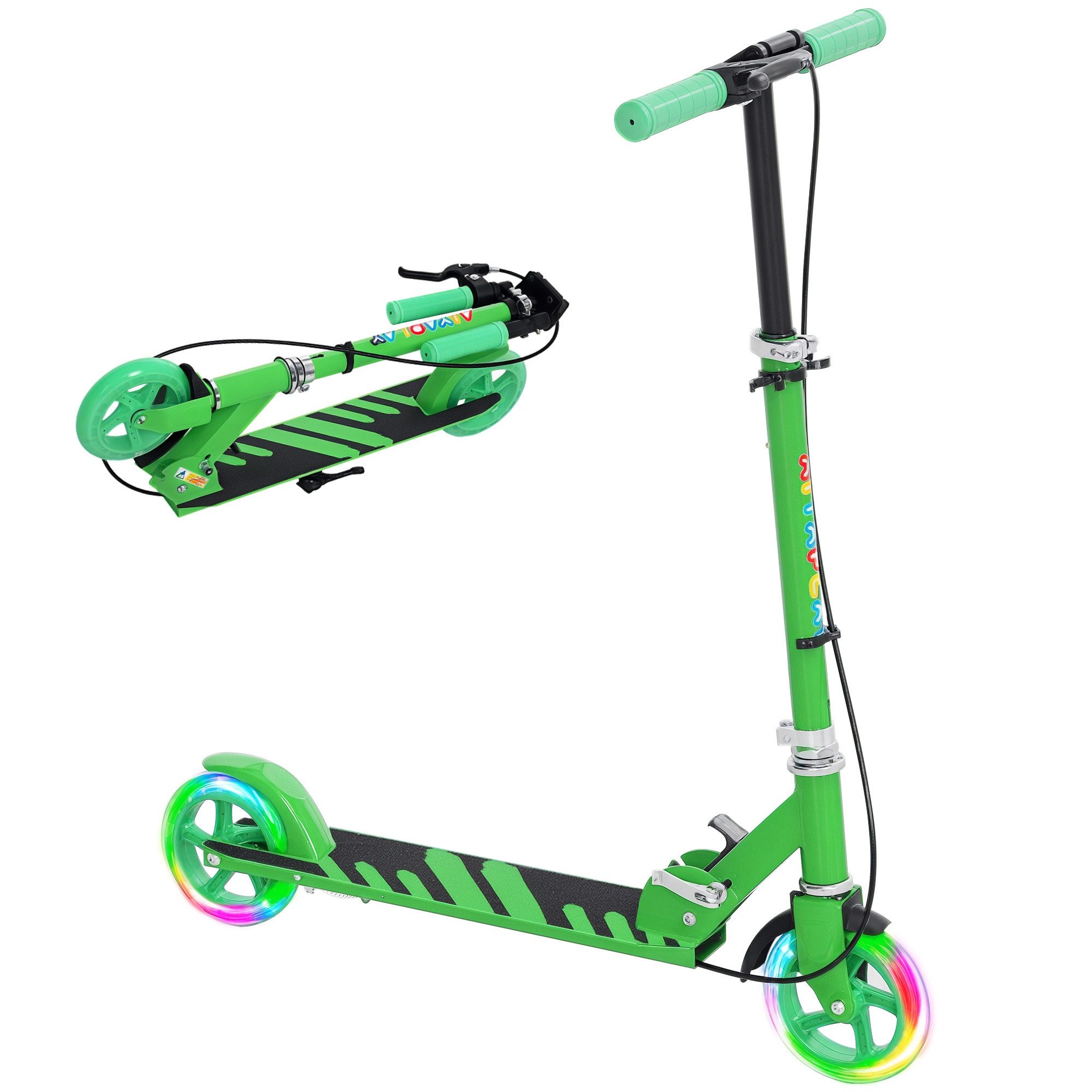 AIYAPLAY Cityroller Roller für Kinder im Alter von 3–8 Jahren, (klappbarer Kinderroller, 1 tlg., Höhenverstellbarer Tretroller), klappbarer Tretroller mit verstellbarem Griff