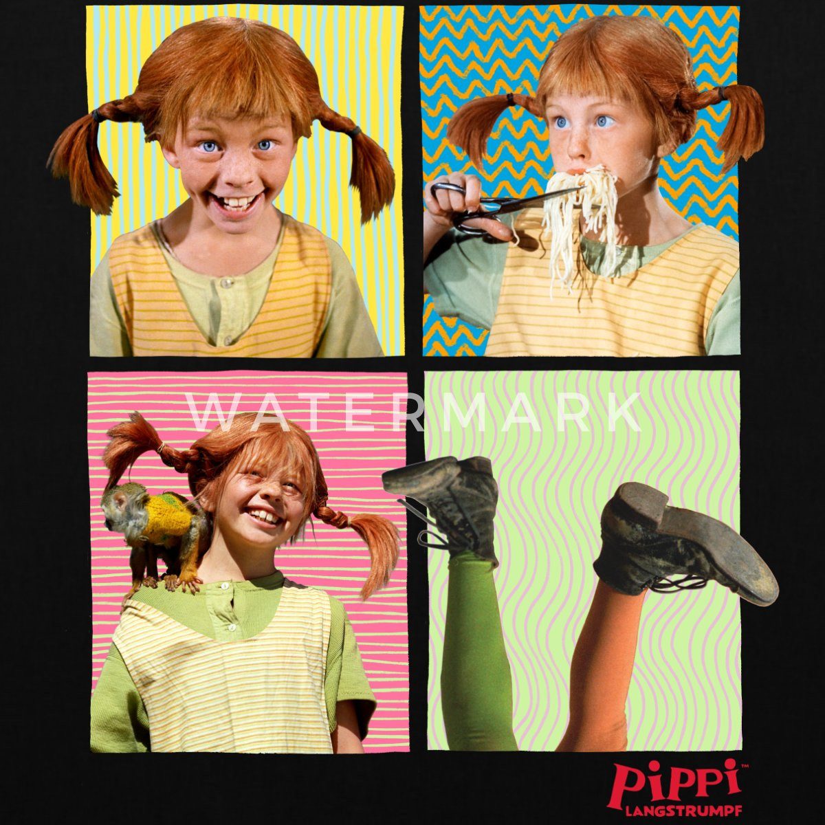 Spreadshirt Henkeltasche Pippi Langstrumpf Portraits Von günstig online kaufen