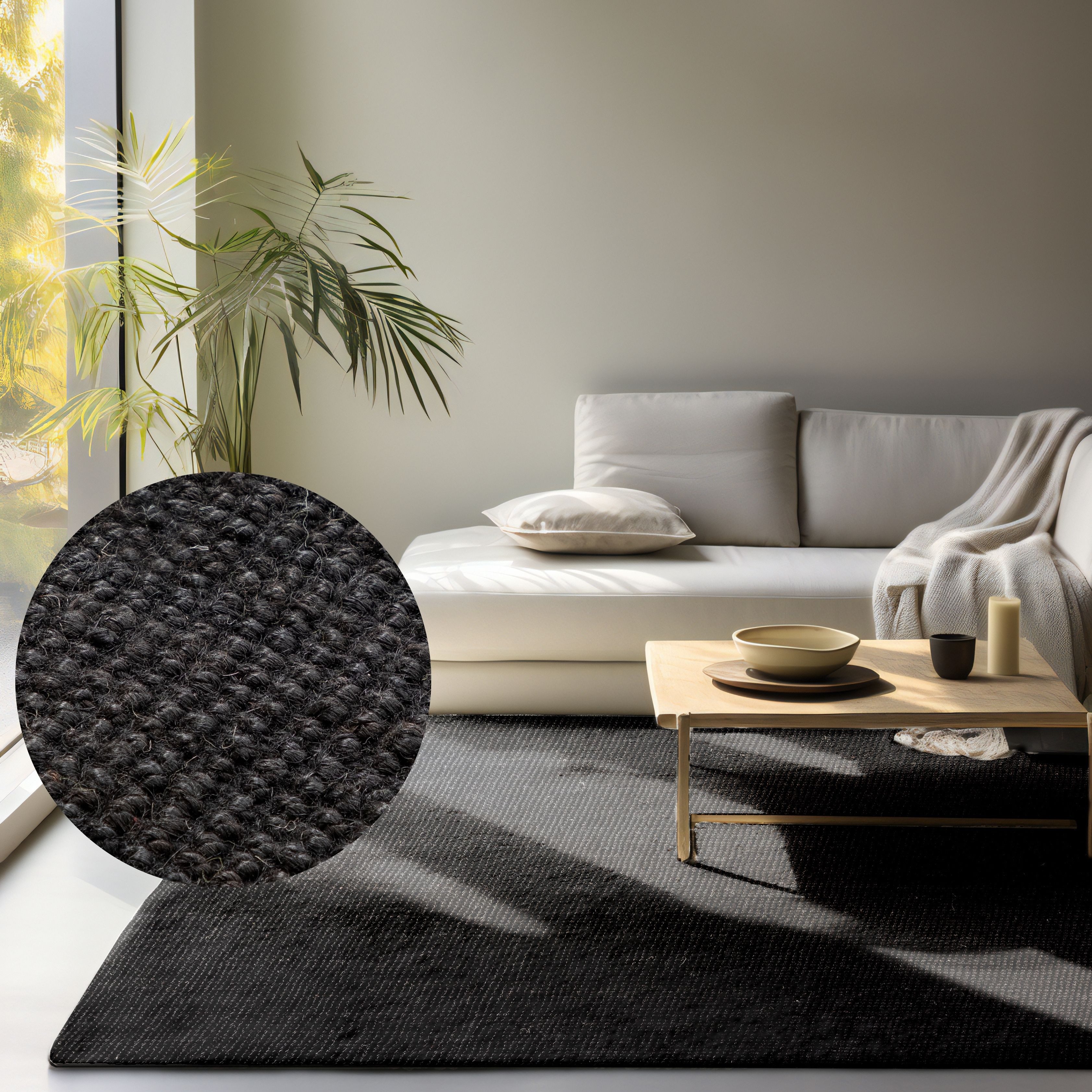 HANSE Home Teppich Jaipur Juteteppich, als Läufer und in Rund, rechteckig, Höhe: 10 mm, 100% Naturfaser, Wohnzimmer, Esszimmer, Schlafzimmer, GRS