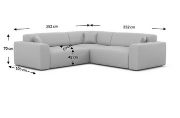 Sofa Dreams Ecksofa Strukturstoff Stoff Sofa Mallorca L Form Design Stoffsofa, Loungesofa