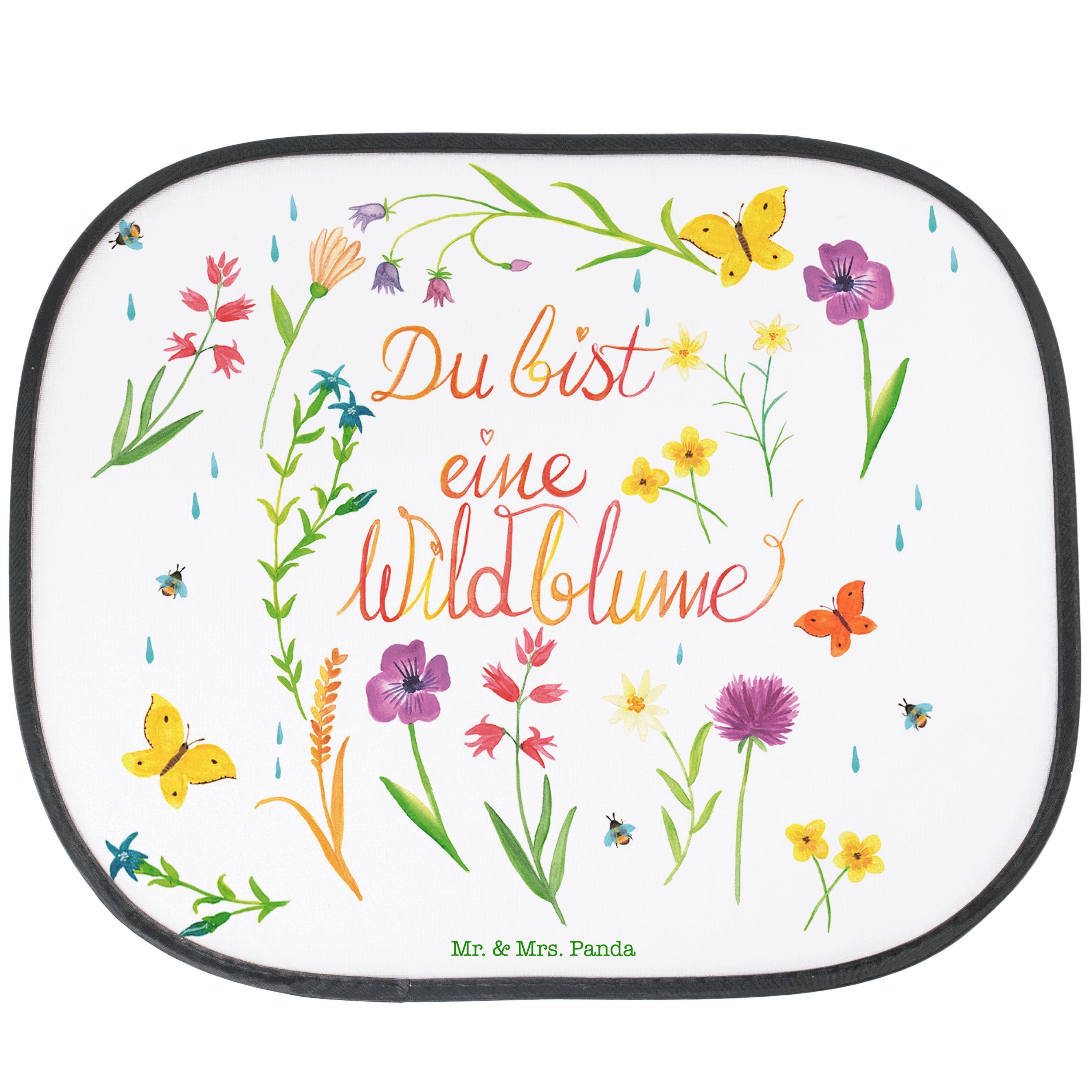 Sonnenschutz Du bist eine Wildblume - Geschenk, Natur Motiv, Hochzeitstag, Sonne A, Mr. & Mrs. Panda, Seidenmatt