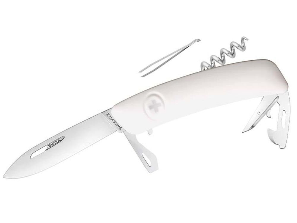 SWIZA Taschenmesser SWIZA Schweizer Messer D03, Stahl 440, Klingensperre, weisse Anti-Rut Weiß