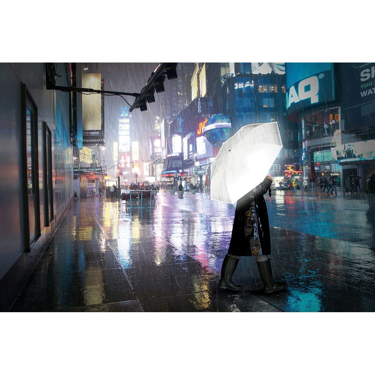 Taschenregenschirm SUCK UK Reflektierender Regenschirm