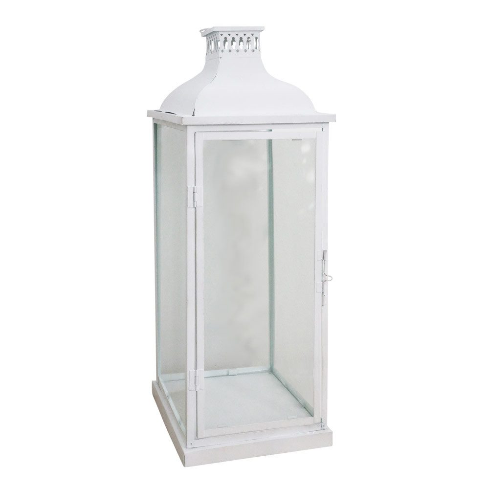 Grafelstein Kerzenlaterne Laterne MARSEILLE weiß aus Metall H55cm Metalllat günstig online kaufen