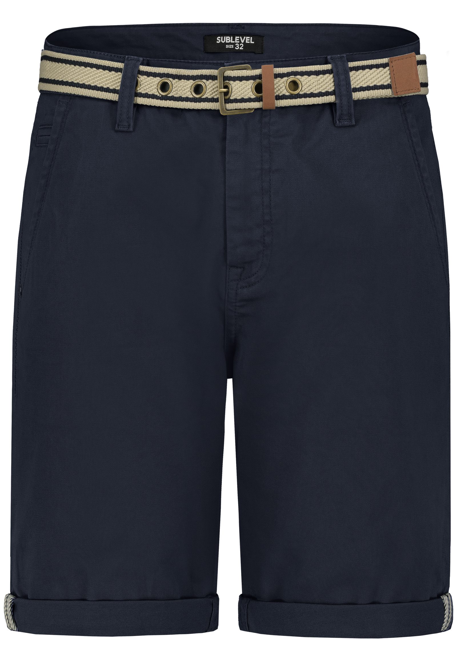 SUBLEVEL Shorts Herren Chino Shorts Jeans Flex Dehnbar Frühling Sommer Dehnbar Stretch Baumwolle