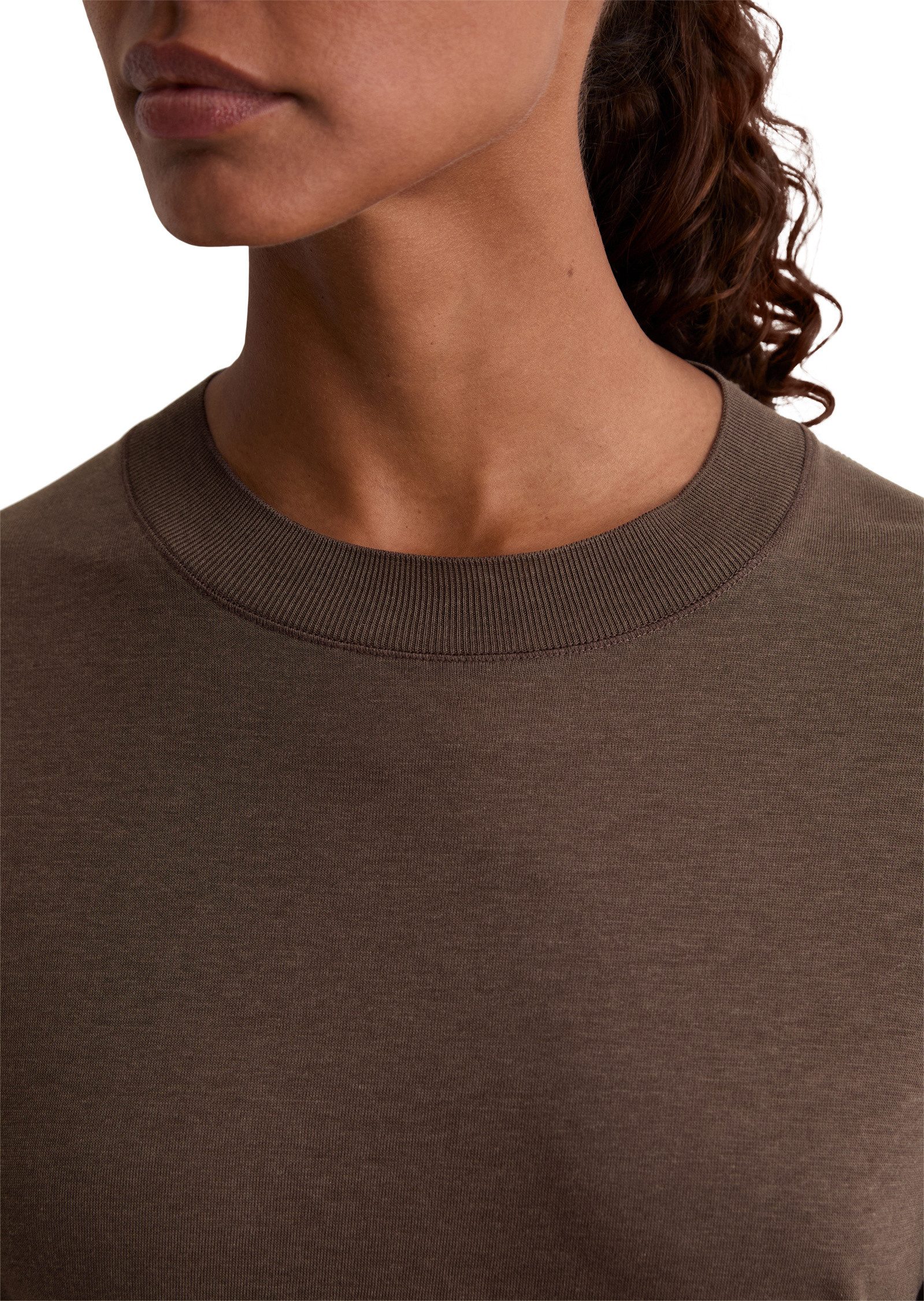 Marc O'Polo Langarmshirt aus TENCEL™ Lyocell-Baumwolle-Mix