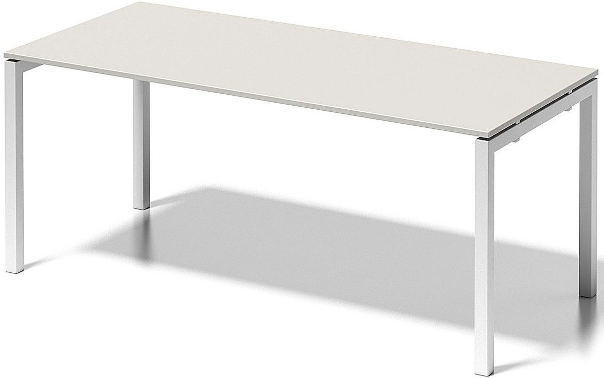 Bisley Schreibtisch Schreibtisch Cito BxTxH 180x80x74cm grauweiß Gestell verkehrsweiß