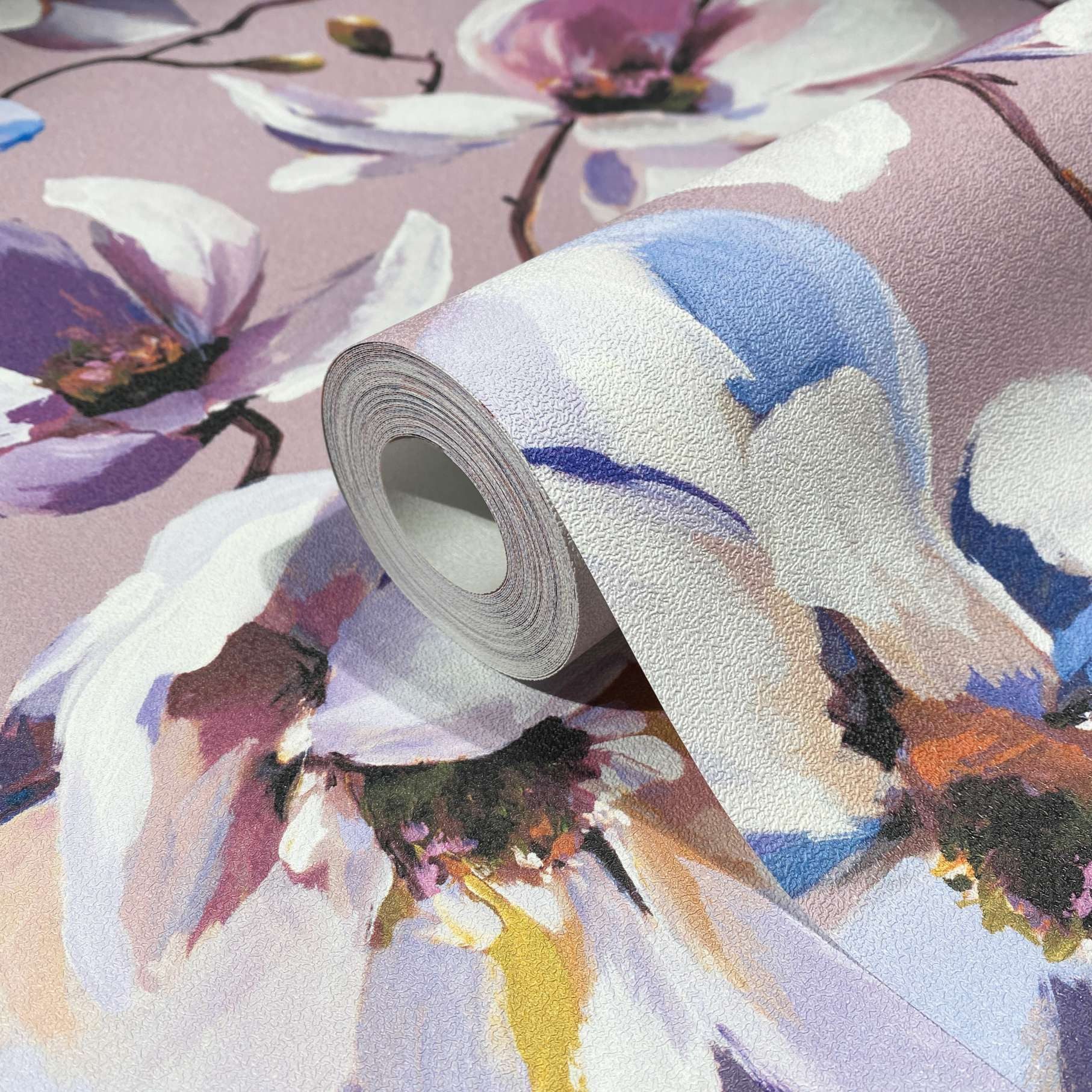 Marburg Vliestapete Tapete Malerische Blüten, geprägt, günstig online kaufen